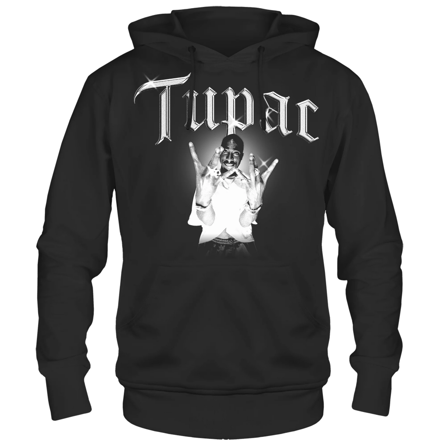 TUPAC PHOTO BLK HOODIE